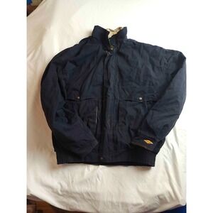 Winner Mate Jacket Mens Large Black Full Zip Texacote Hooded Windbreaker Outdoor